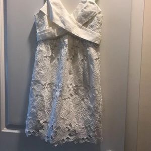 Tibi White Eyelet Dress